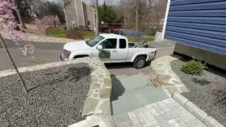 Front Yard Transformation | Stone Retaining Wall, New Walkway & Stairs