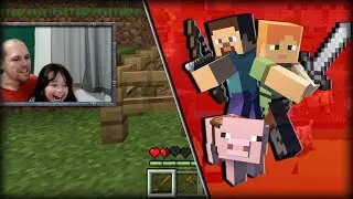 Minha PRIMEIRA VEZ jogando MINECRAFT com a MINHA FILHA!