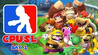 🔴LIVE🔴I Started a Mario Super Sluggers CPU vs CPU League! CPUSL Day 1!
