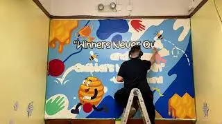 Mural Timelapse P.S. 204 Vince Lombardi School!  🐝