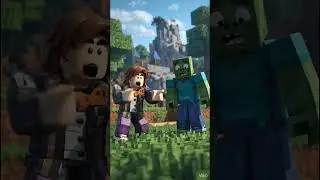 Roblox and minecraft zombie going to world ??