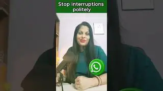 Soft English Line to Stop Interruptions Politely | Spoken English