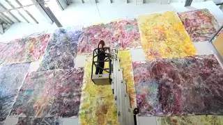 &ldquo;Time Traveler&rdquo;, Rotem Reshef, painting installation, LA 2017 ״נוסעת בזמן״, רתם רשף | Full version