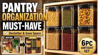 6-Piece Airtight Food Storage Containers | Stackable, BPA-Free & Leak-Resistant