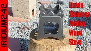 Lixada Stainless Folding Wood Stove