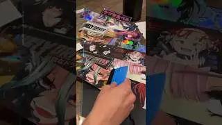DIY Holographic Anime snowboard 🏂 #animeart  #animestickers #snowboard #anime #animelover #itasha