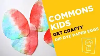 Dip dye paper towel eggs