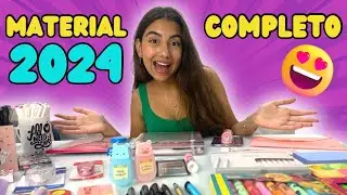 MOSTRANDO MEU MATERIAL ESCOLAR COMPLETO PARA 2024 ! - Julia Moraes