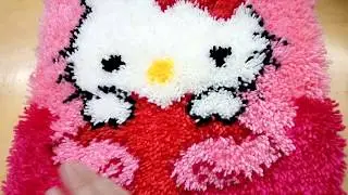 طريقة عمل غطاء مخدة بالعروسة كيتي بالشاج How to make shaggy kitty pillow