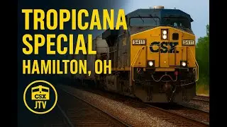 CSX Tropicana Special With Transfer Caboose &ndash; Hamilton, Ohio Railfanning