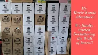 My marie Kondo Adventure! We finally started to declutter the Wall of Boxes!!