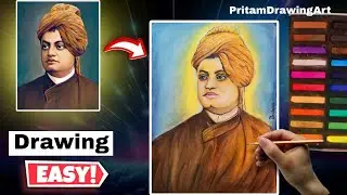 How To Draw Swami Vivekananda Drawing || Freedom Fighter Ki Drawing 