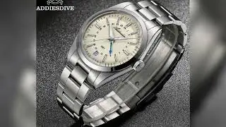 #ADDIESDIVE 36mm Men's Analog Watch GMT 515-24H Watch BGW9 Luminous 100m Waterproof Stainless Steel