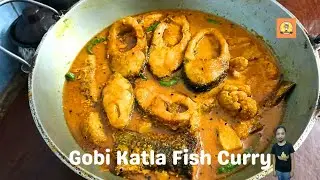 Gobi Katla Fish Recipe 😀 | Katla Fish Curry 💜 | Horn Of Food 