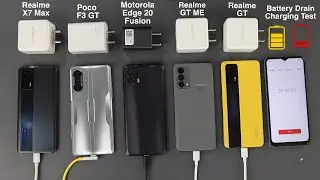 Motorola Edge 20 Fusion Battery Drain & Charging Test Vs Realme GT Master Edition/Poco F3 GT