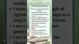 Declarations of Faith and Power!