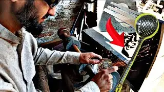 Strainer Skimmer Manufacturing process from Saw Blade || Skimmer Making Process #manufacturing