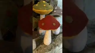Holiday Woodland Mushrooms at Frost Farms on Mount Desert Island, Maine #christmas #christmasdecor