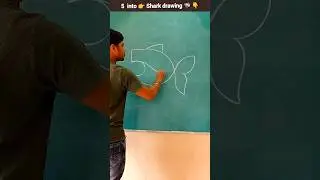5 👉 Shark drawing #shortsfeed #art #drawing #trending #youtubeshorts #easy #shorts #draw