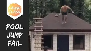 Epic Roof Pool Jump Fail 😱😱💦 Head Crack