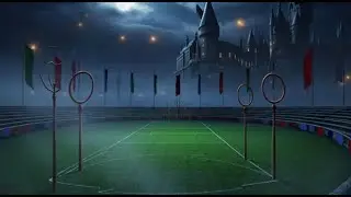Wizard Castle Night Ambience 🏰| Magical Train, Flying Car & Fantasy Field |  4K