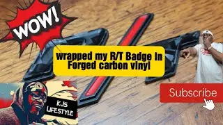 Forged carbon vinyl wrap R/T Badge(DODGE JOURNEY)