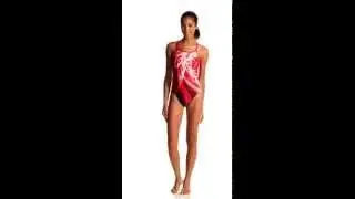 Nike Swim Galactic Opera Modern Cut Out Tank One Piece Swimsuit | SwimOutlet.com