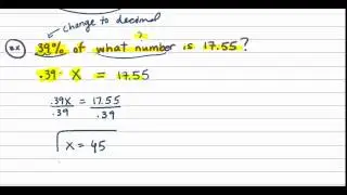 Percent Equations