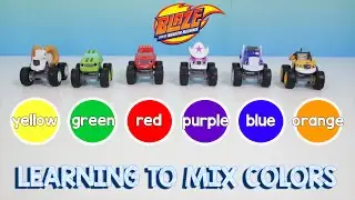 Blaze and the Monster Machines Learn Colors and Counting Skittles | Mixing Color Learning Video
