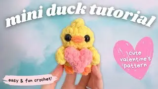 How to Crochet a Cute Valentine's Duck | Fun & Easy Amigurumi Tutorial 🐥💝