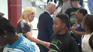 First couple visits DC public middle school to welcome back students