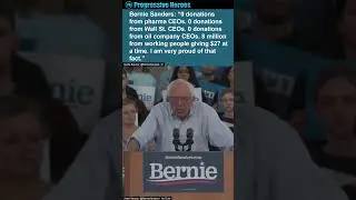 Bernie Sanders | 0 Donations From CEOs. 8 Million From Working People #BernieSanders #Shorts