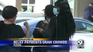 Lines around the block for $500 emergency relief checks