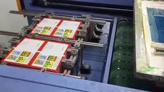 paper automatic glue screen printing machine