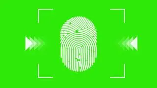 Futuristic Technology Of Security ID Fingerprint On Green Screen | Free stock footage | Chroma key