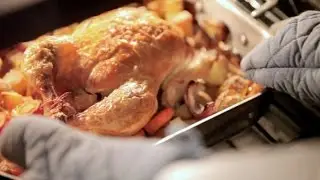 Жареный цыпленок с овощами (без зерновых, палео)