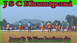 1st semifinal match//Army Fc 🆚️9 star kisan brothers ckp//at Khuntpani 2022