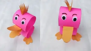 How To Make a Paper Duck / Moving Paper Toys / Easy Paper Chick Crafts For Kids /  ORIGAMI TUTORIAL.