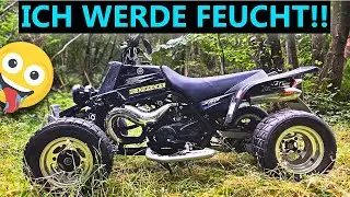 Banshee 350 im Wald driften (viel zu wild!!)
