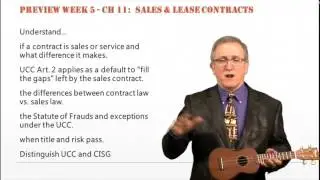 Chapter 11:  Sales and Lease Contracts