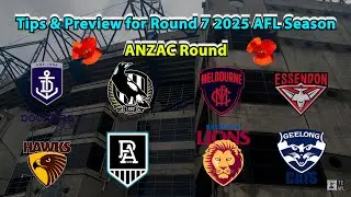 TIPS AFL Round 7 2025 Preview & Summary of Brownlow Votes after Round 6 Video #afl #aflfooty #sports