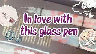 Стеклянная ручка с колпачком | Teranishi Guitar Glass Pen Jelly Red | Образцы чернил