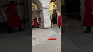 Funny moment unopened chain for Lance Corporal #royalhorseguard #horse #highlights #shorts
