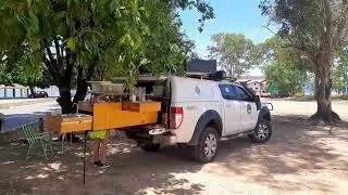 CAMPING MUNICIPAL DE TRÊS MARIAS - MG - CAMPING GRATUITO COM ÁGUA, LUZ, BANHEIROS, TANQUES E PIAS.