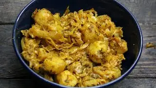 आलू पत्ता गोभी की सब्जी Cabbage Recipe - Simple Cabbage Sabzi Recipe - Aloo Bandh Gobhi Masala