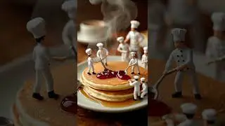 🍳 Watch these tiny chefs work their magic on a breakfast plate! 🥞👨&zwj;🍳 #MiniatureChefs