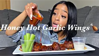 SAUCY HOT HONEY GARLIC WINGS + STORYTIME