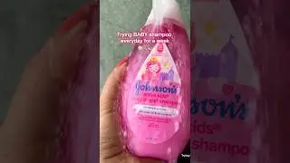 Trying Baby shampoo for a week!😱💎 this hair secret actually works #youtubeshort #beauty #hair
