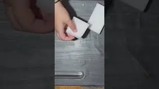 cracking open a magic eraser #oddlysatisfying #asmrcommunity  #asmr #spongeripping #spongeasmr
