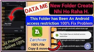How to Copy paste File in Zarchiver Data Folder || fix This folder has an Android access restriction